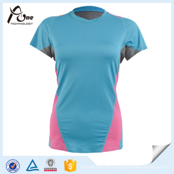 Blusa transpirable de manga corta para mujer